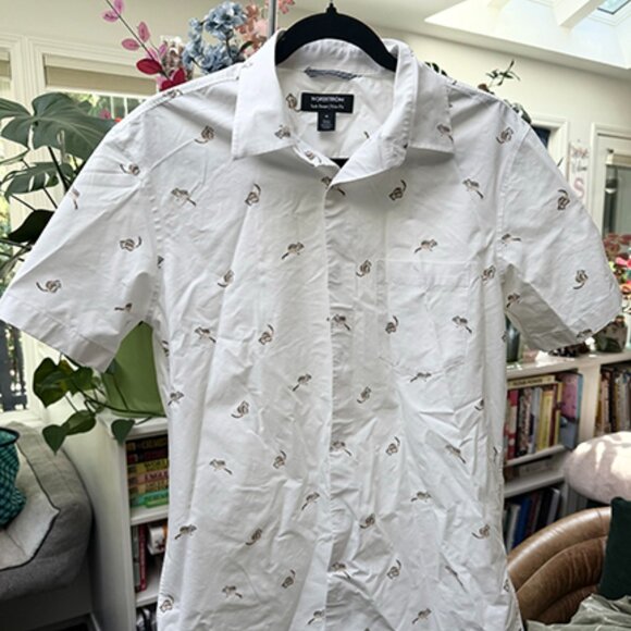 Tech-Smart Trim Fit patterned Short Sleeve Shirt - Picture 1 of 3